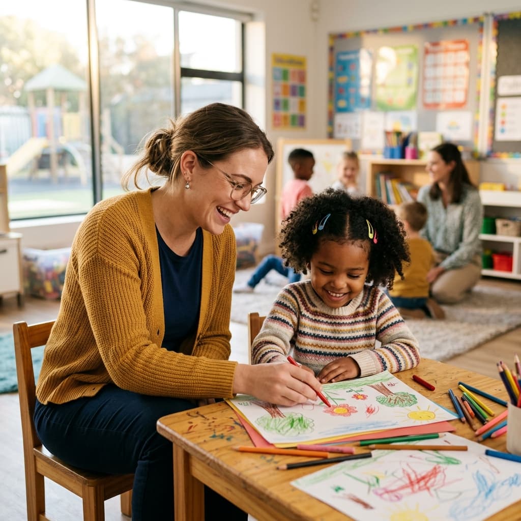 Parent/child studying together